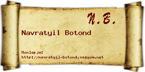Navratyil Botond névjegykártya